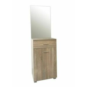 Demi előszoba szekrény tükörrel, fehérített tölgy kép