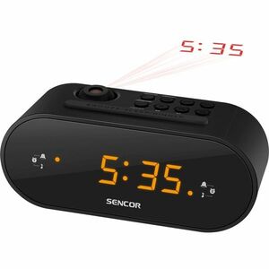 Sencor SRC 3100 B Rádiós ébresztőóra kivetítő funkcióval, fekete kép