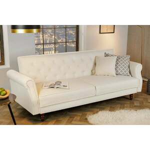 MAISON BELLE fehér bársony kanapéágy kép
