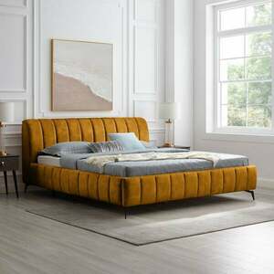 AMSTERDAM sárga bársony ágy kép