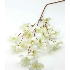 Virágos ág fehér színben 18 fejes 105 cm hosszú kép