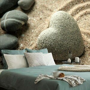 Öntapadó fotótapéta szív alakú Zen kő homokban kép