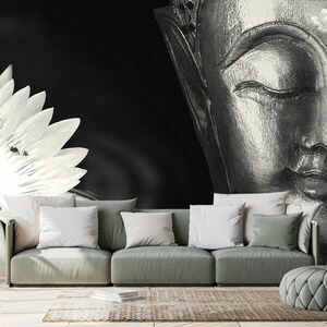 Öntapadó fotótapéta az imádott Buddha fekete fehérben kép