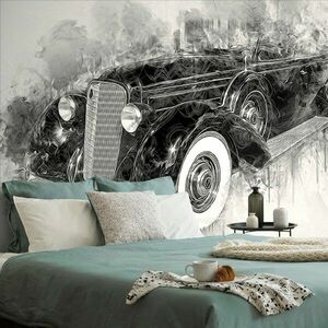 Öntapadó tapéta hisztorikus retró autó kép