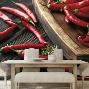 Öntapadó fotótapéta tányér chili paprikával kép