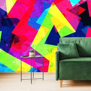 Öntapadó tapéta geometrikus grunge hatással kép