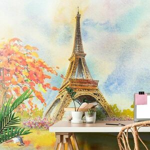 Öntapadó tapéta Eiffel torony pasztell színekben kép