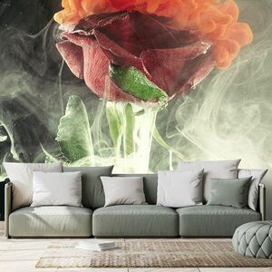 Öntapadó tapéta rózsa absztrakt elemekkel kép