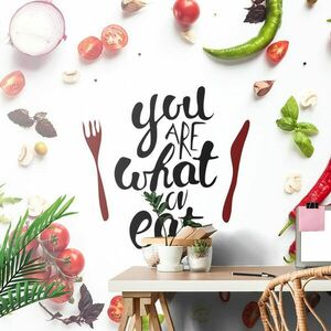 Öntapadó tapéta felirattal - You are what you eat kép