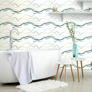 Öntapadó tapéta színes hullámok kép