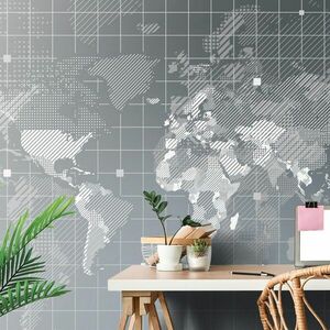 Öntapadó tapéta kikelt világtérkép kép