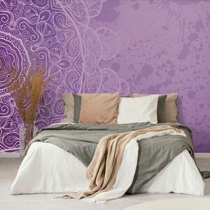 Öntapadó tapéta lila arabeszk egy absztrakt háttéren kép