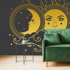 Öntapadó tapéta a nap és a hold harmóniája kép