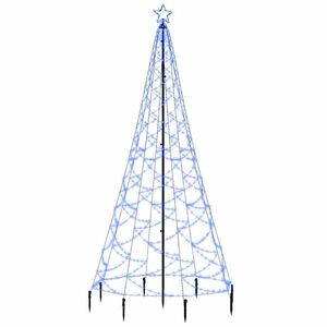 vidaXL kék 500 LED-es karácsonyfa fémoszloppal 3 m kép
