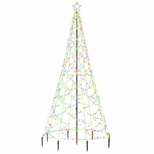 vidaXL színes 500 LED-es karácsonyfa fémoszloppal 3 m kép