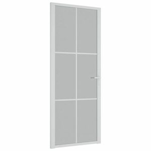 vidaXL fehér matt üveg és alumínium beltéri ajtó 83 x 201, 5 cm kép