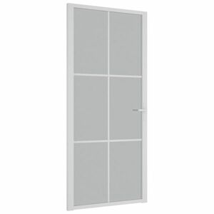 vidaXL fehér matt üveg és alumínium beltéri ajtó 93 x 201, 5 cm kép