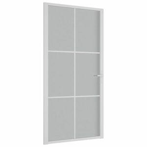 vidaXL fehér matt üveg és alumínium beltéri ajtó 102, 5 x 201, 5 cm kép