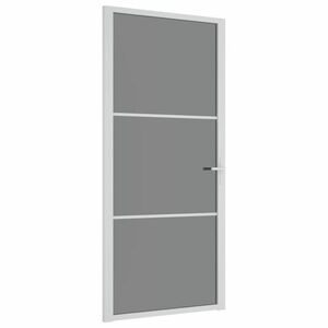 vidaXL fehér ESG üveg és alumínium beltéri ajtó 93 x 201, 5 cm kép