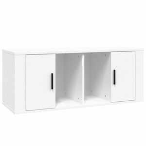 Fehér szerelt fa tv-szekrény 100 x 35 x 40 cm kép