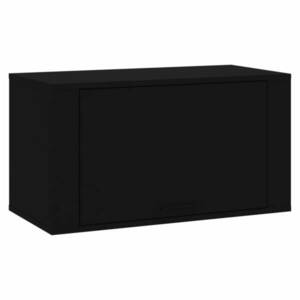 vidaXL fekete szerelt fa fali cipőszekrény 70 x 35 x 38 cm kép