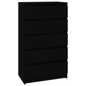 vidaXL fekete szerelt fa fiókos szekrény 60 x 36 x 103 cm kép