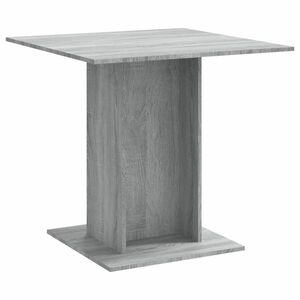 vidaXL szürke tölgyszínű szerelt fa étkezőasztal 80 x 80 x 75 cm kép