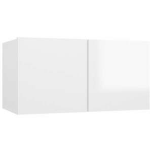 vidaXL magasfényű fehér függő TV-szekrény 60 x 30 x 30 cm kép