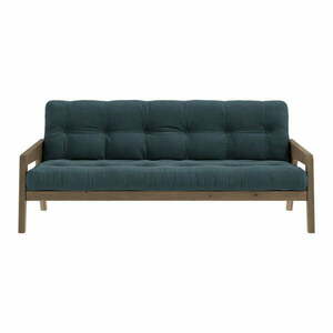 Kék kordbársony kinyitható kanapé 204 cm Grab - Karup Design kép