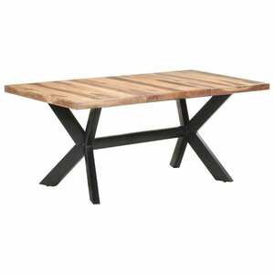 vidaXL tömör fa étkezőasztal mézszínű felülettel 180 x 90 x 75 cm kép