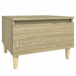 vidaXL sonoma-tölgyszínű szerelt fa kisasztal 50x46x35 cm kép