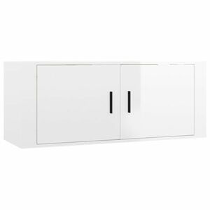 vidaXL magasfényű fehér fali TV-szekrény 100x34, 5x40 cm kép
