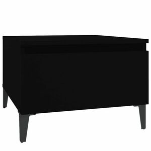vidaXL fekete szerelt fa kisasztal 50 x 46 x 35 cm kép