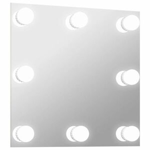 vidaXL négyzet alakú fali tükör LED-világítással kép