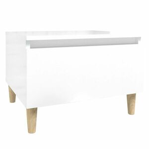 vidaXL magasfényű fehér szerelt fa kisasztal 50x46x35 cm kép