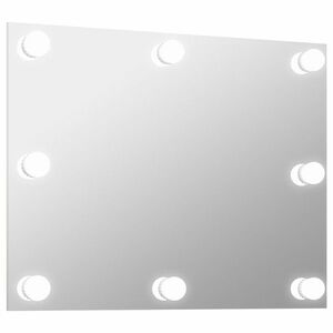 vidaXL keret nélküli téglalap alakú fali tükör LED-világítással kép