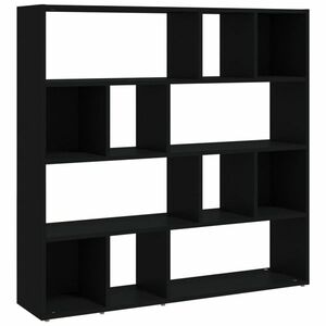 vidaXL fekete térelválasztó könyvszekrény 105 x 24 x 102 cm kép