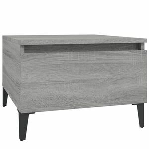 vidaXL szürke sonoma színű szerelt fa kisasztal 50x46x35 cm kép
