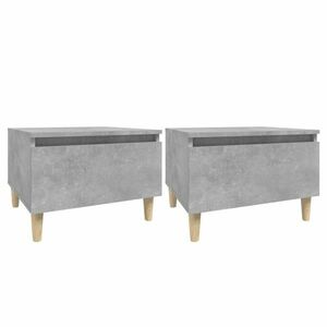 vidaXL 2 db betonszürke szerelt fa kisasztal 50x 46 x 35 cm kép
