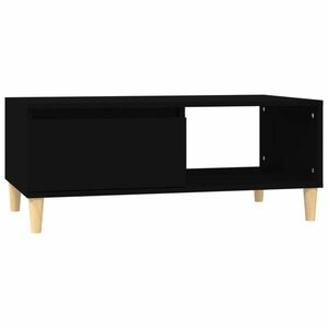 vidaXL fekete szerelt fa dohányzóasztal 90x50x36, 5 cm kép