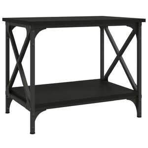 vidaXL fekete színű szerelt fa kisasztal 55 x 38 x 45 cm kép