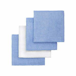 4 db-os kék és fehér bambusz mosdókendő szett - T-TOMI kép