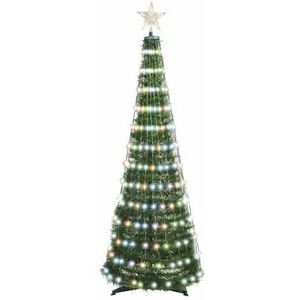 EMOS LED karácsonyfa fényfüzérrel és csillaggal, 1, 5 m, beltéri, távirányító, időzítő, RGB kép