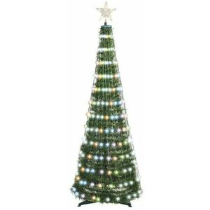 EMOS LED karácsonyfa fényfüzérrel és csillaggal, 1, 8 m, beltéri, RGB, távirányító, időzítő kép