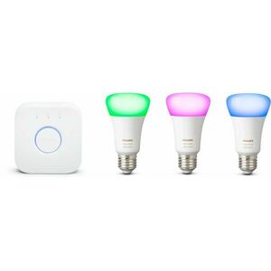 Philips Hue White and Color ambiance 9W E27 promo starter kit kép