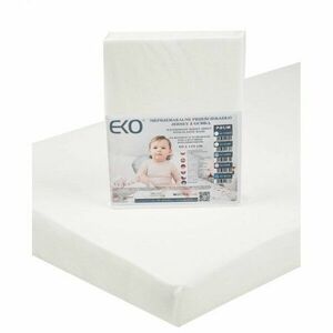EKO Jersey gumis lepedő, fehér 120x60 cm kép