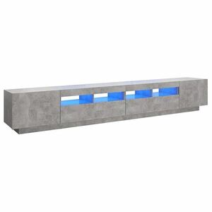 vidaXL betonszürke TV-szekrény LED-lámpákkal 260 x 35 x 40 cm kép