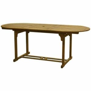 Fieldmann Kihúzható ovális Kerti asztal - barna kép