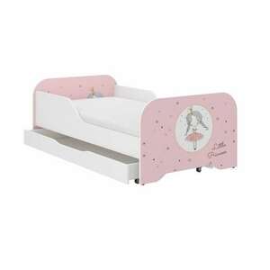 MIKI gyerekágy 160x80cm matraccal és ágyneműtartóval - hercegnő kép