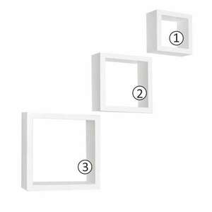 Kvadro New K25, 4_25, 4 fali Polc szett - fehér kép